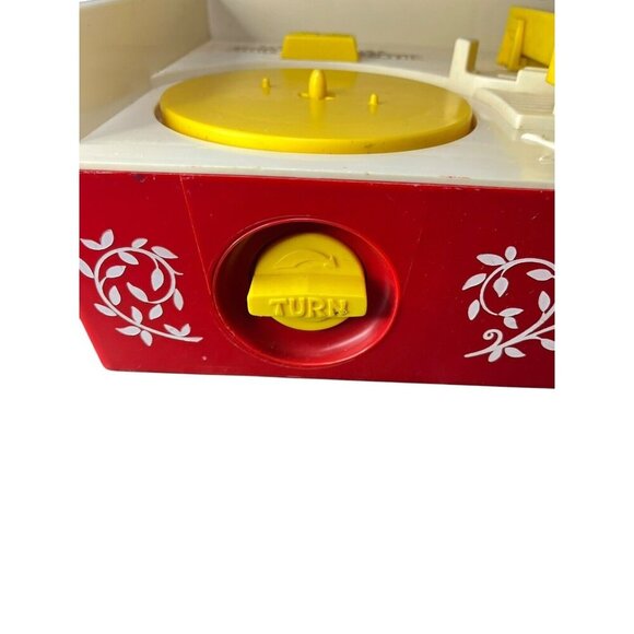 Vintage Fisher Price Music Box Record Player with 3 Plastic Records Works - Picture 6 of 16
